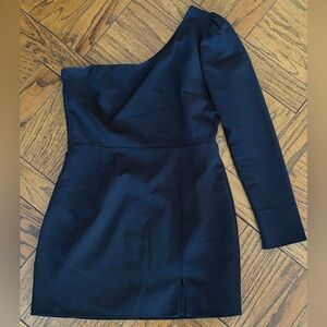 Lulu's Black One-Shoulder Dress